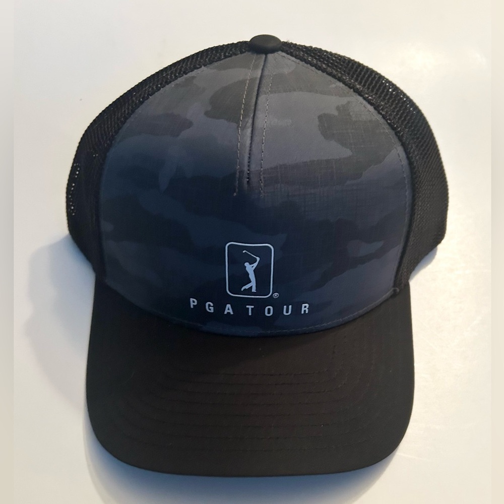 PGA Tour Camouflage Print Golf Ball Cap NWT
